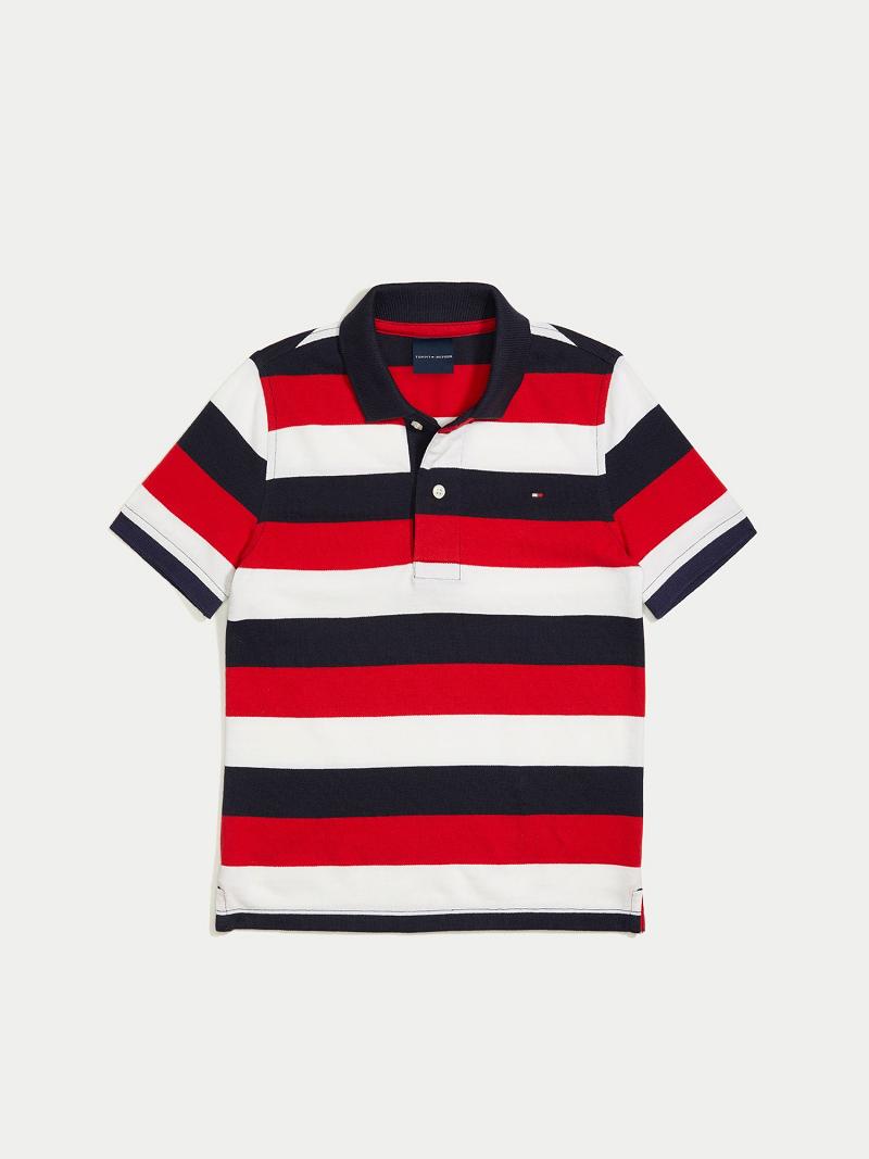 Fiú Tommy Hilfiger Big Block Stripe Polos Színes | HU 2143GSO